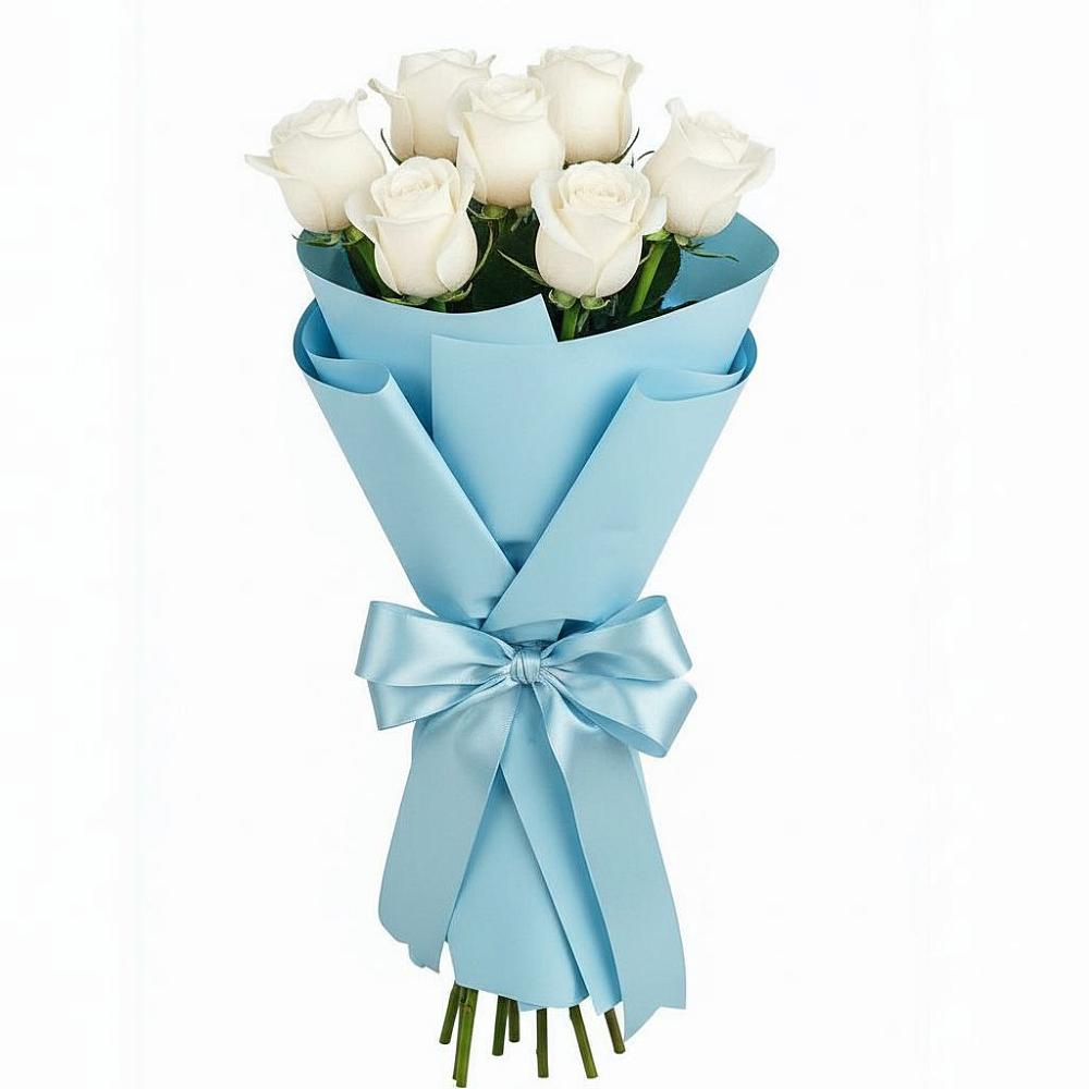 Букет 7 белых роз Проуд в Падаре