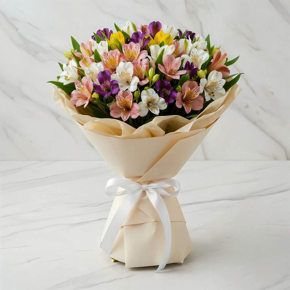 Букет цветов из: Альстромерии в Падаре