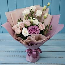 Букет цветов из:  Розы и Лизиантусы #REPLACE_PRED# Падаре