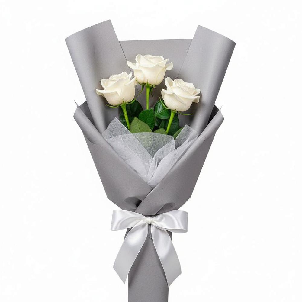 Букет 3 белые розы в Падаре