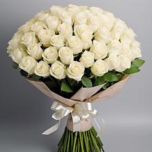 Букет 101 беля роза Белоснежка в Падаре
