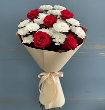 Букет цветов из:  Розы и Хризантемы в Падаре