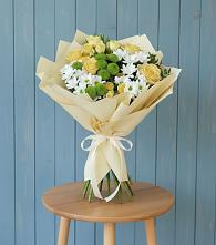 Букет цветов из:  Хризантемы и Розы #REPLACE_PRED# Падаре