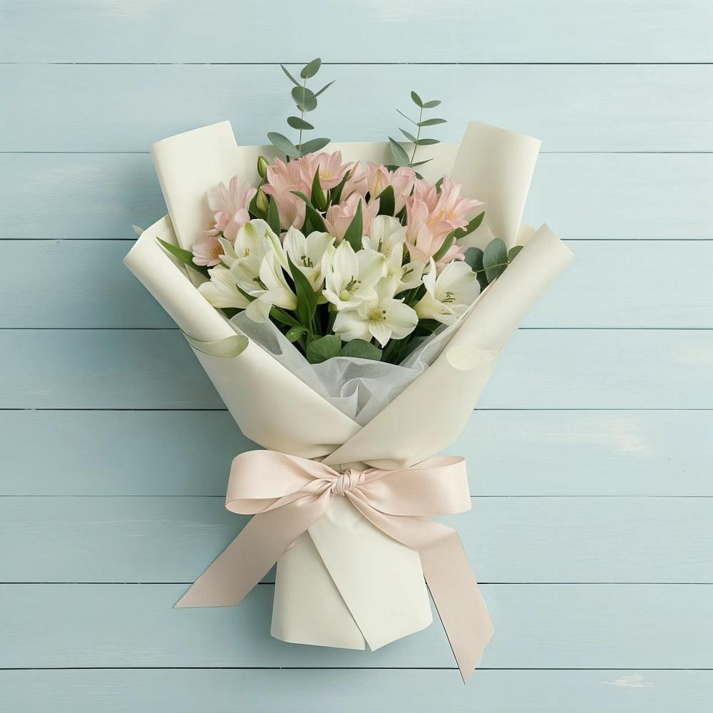 Букет цветов из: Альстромерии в Падаре