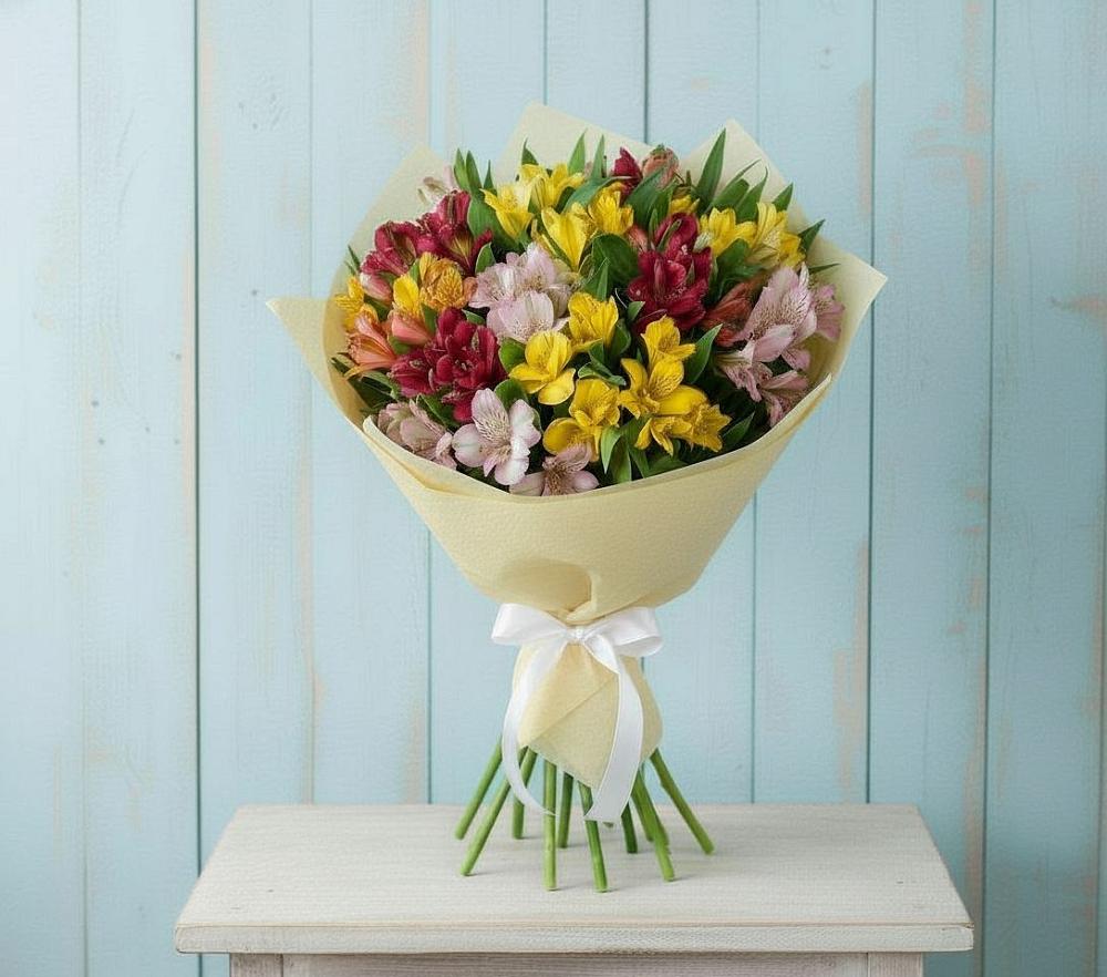 Букет цветов из: Альстромерии в Падаре