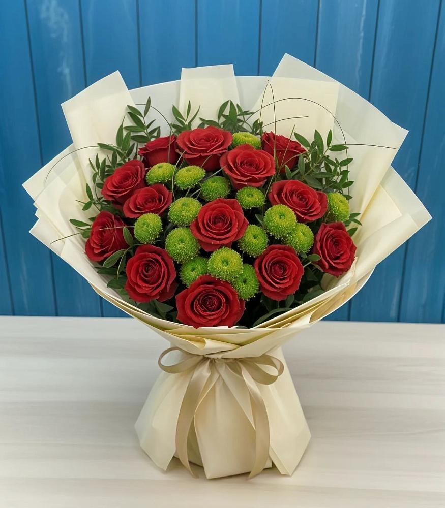 Букет цветов из: Розы и Хризантемы в Падаре